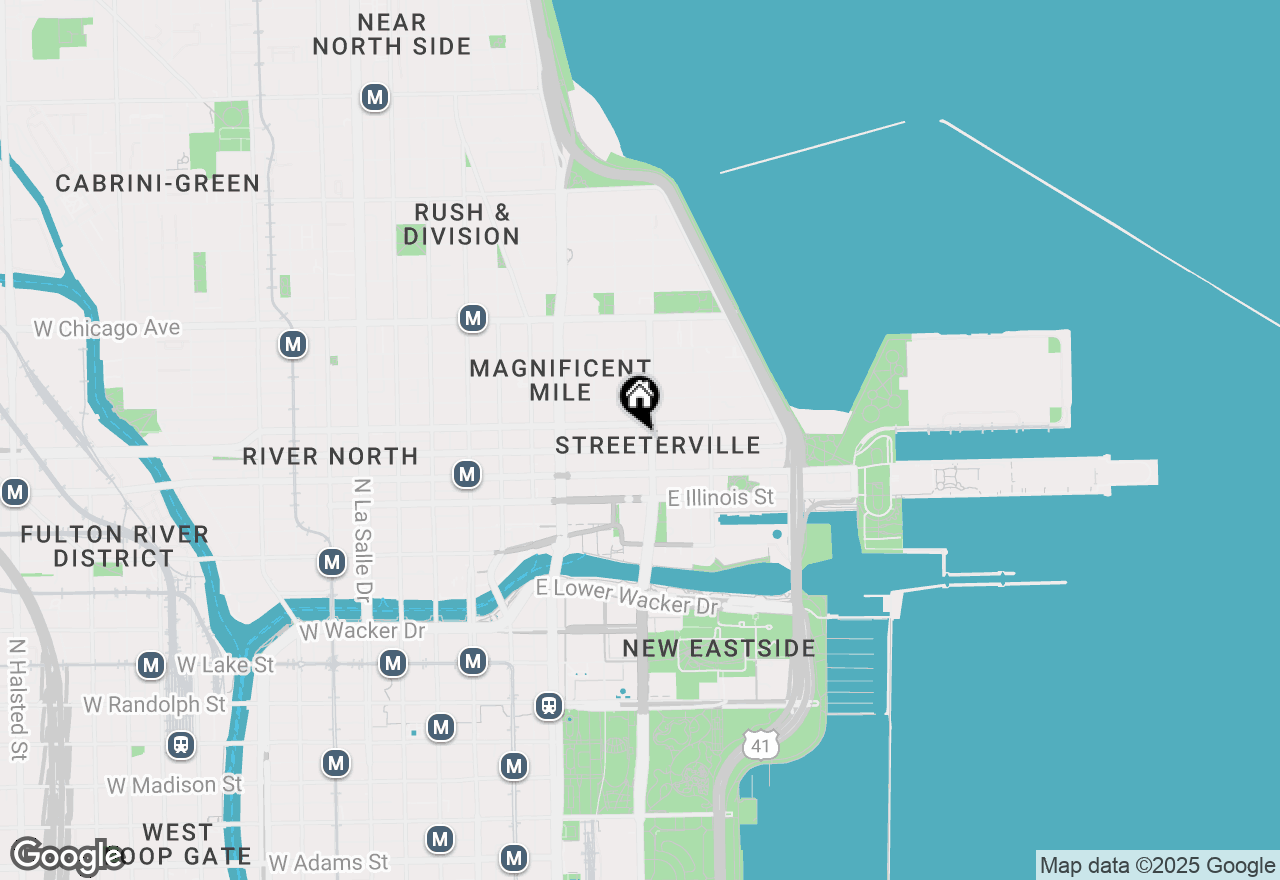 Map of 600 N Fairbanks Court #3510, Chicago, IL 60611