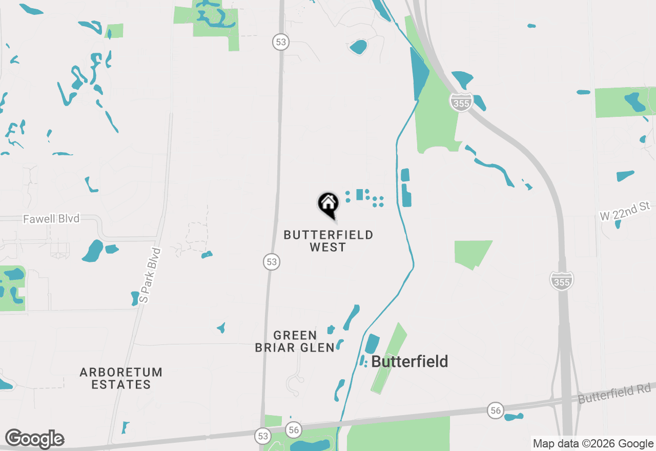 Map of 21W621 Buckingham Road, Glen Ellyn, IL 60137