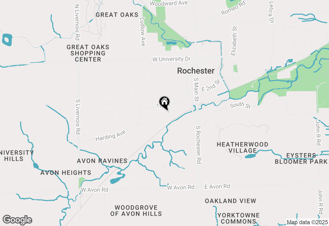 Map of 205 Hacker Street, Rochester, MI 48307