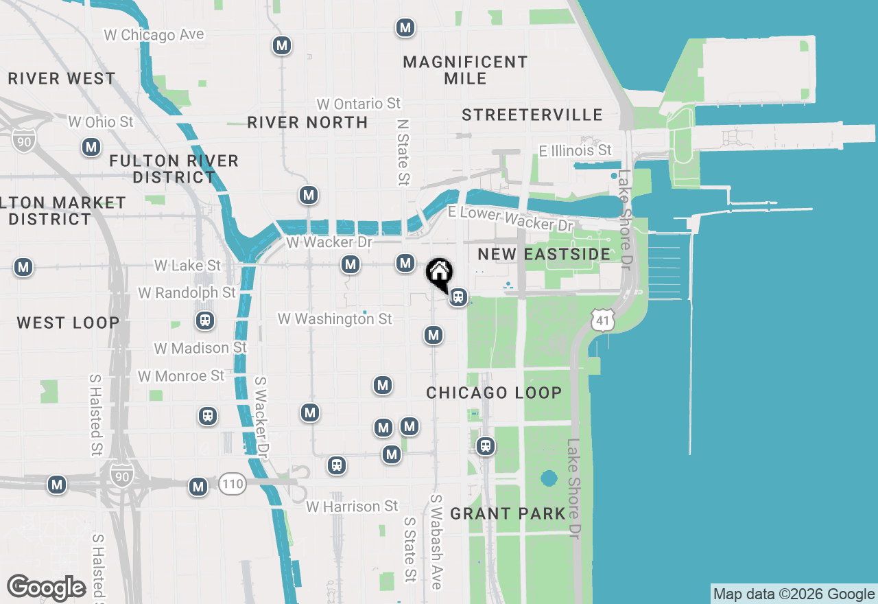 Map of 130 N Garland Court #3302, Chicago, IL 60602