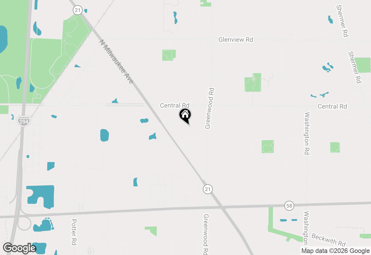 Map of 3420 Greenbriar Drive, Glenview, IL 60025