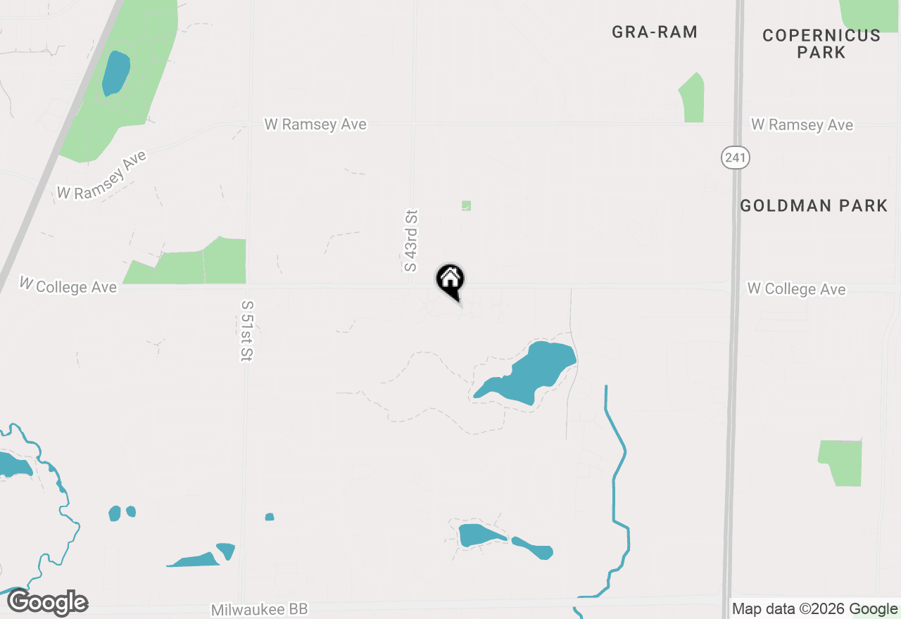 Map of 4077 W College Ave, Franklin, WI 53132