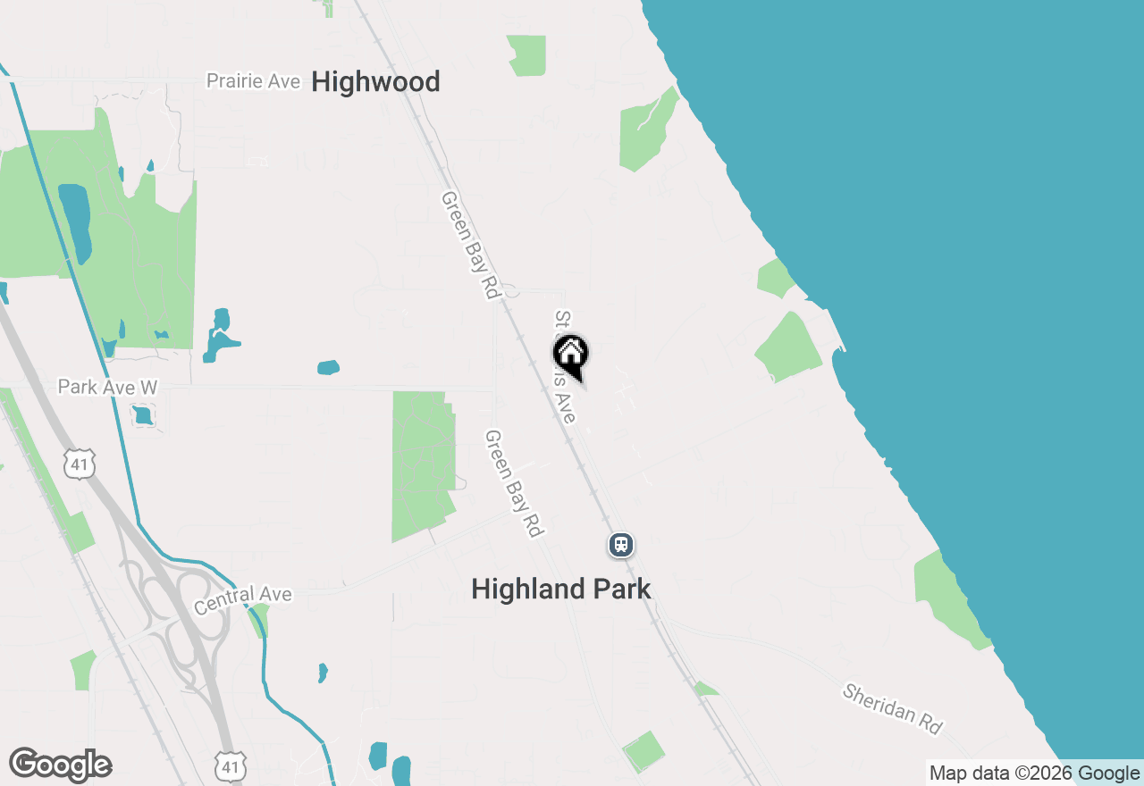 Map of 2021 Saint Johns Avenue #1A, Highland Park, IL 60035