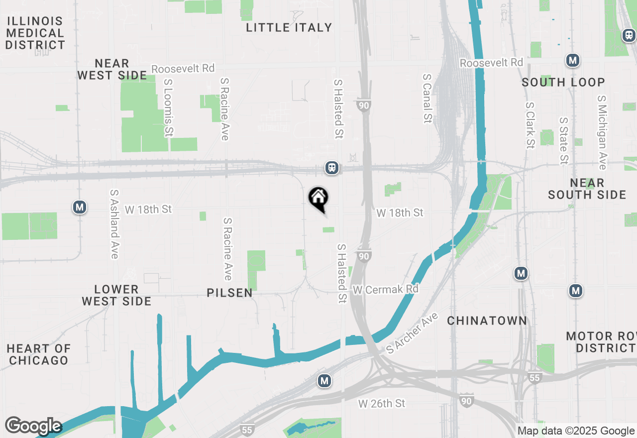 Map of 1828 S Peoria Street, Chicago, IL 60608