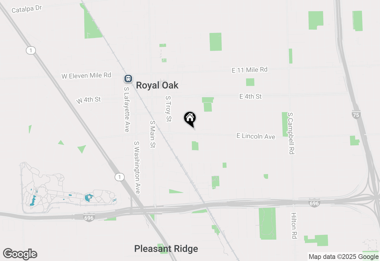 Map of 513 E Lincoln Avenue, Royal Oak, MI 48067