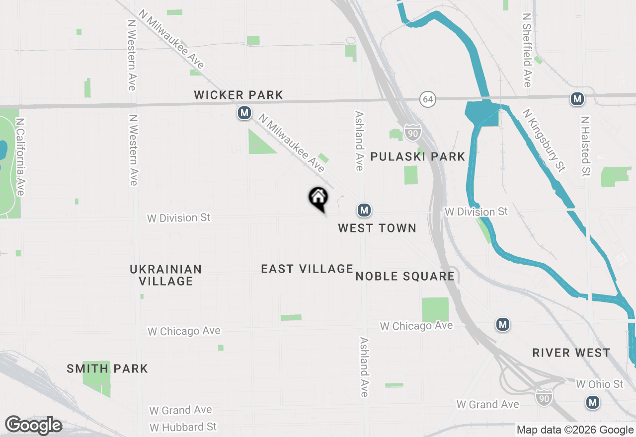 Map of 1735 W Division Street #302, Chicago, IL 60622