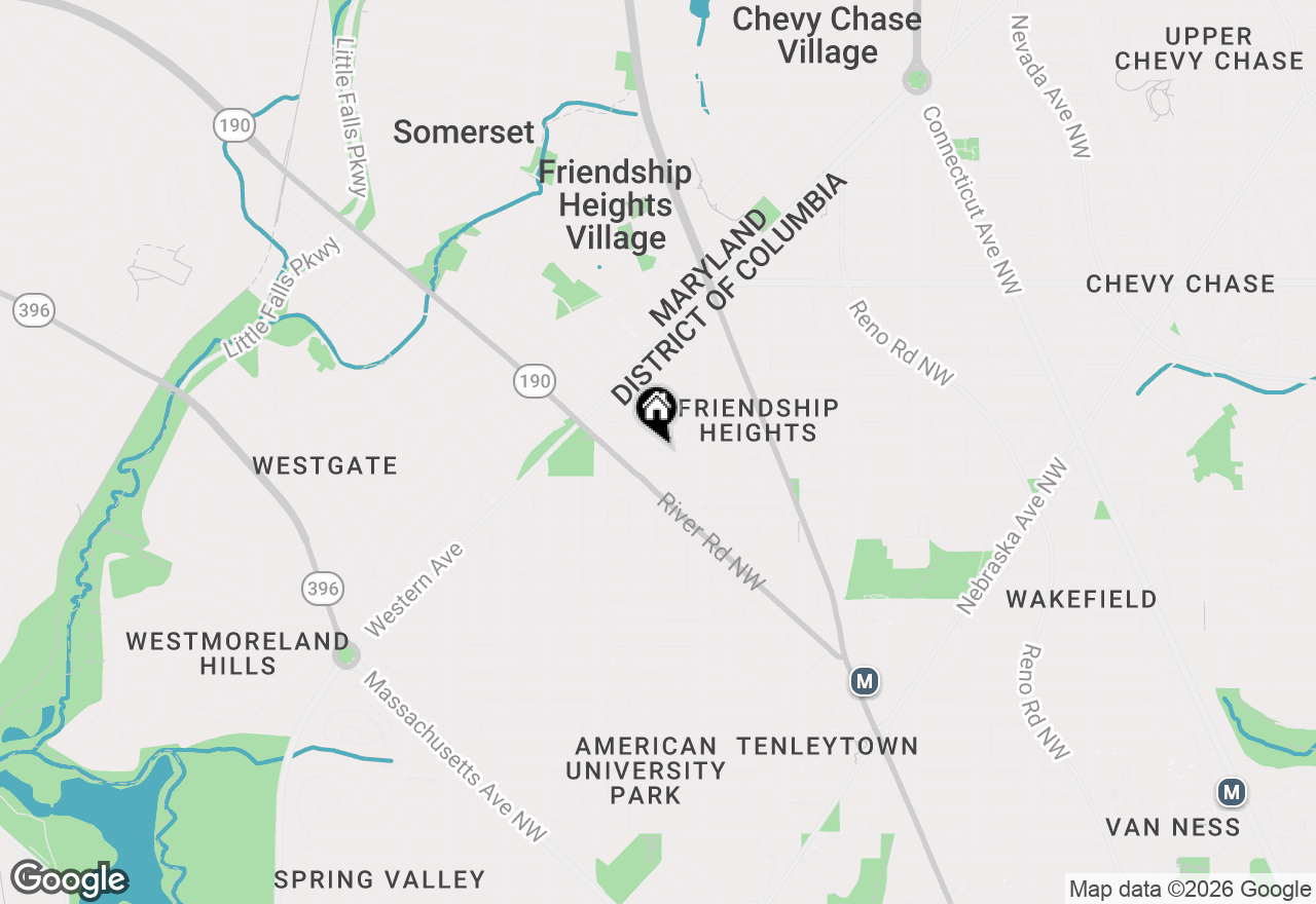 Map of 4445 Faraday Place Nw, Washington, DC 20016