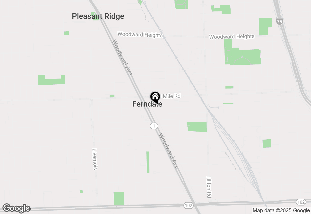 Map of 231 E Saratoga Street, Ferndale, MI 48220