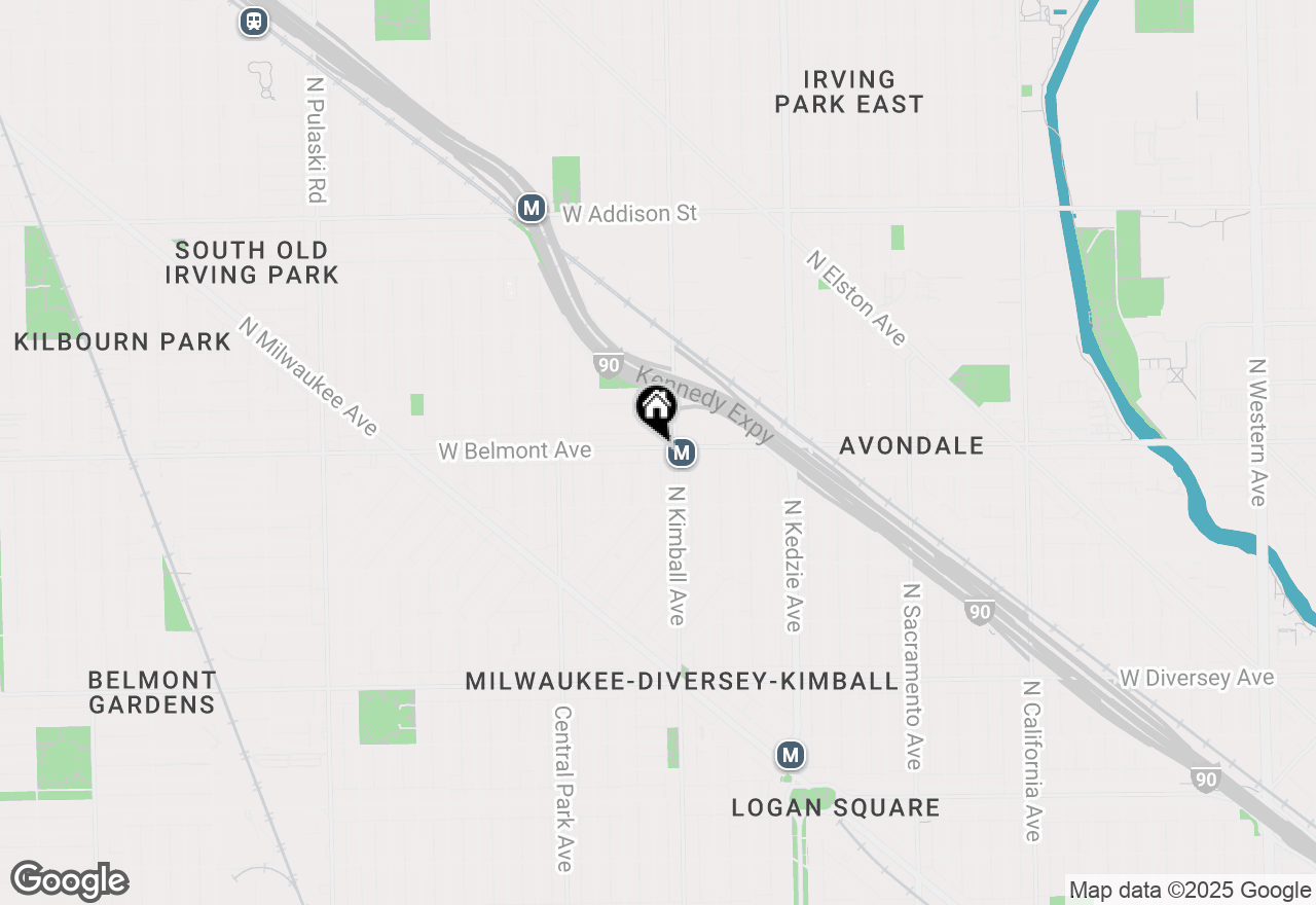 Map of 3417 W Belmont Avenue, Chicago, IL 60618