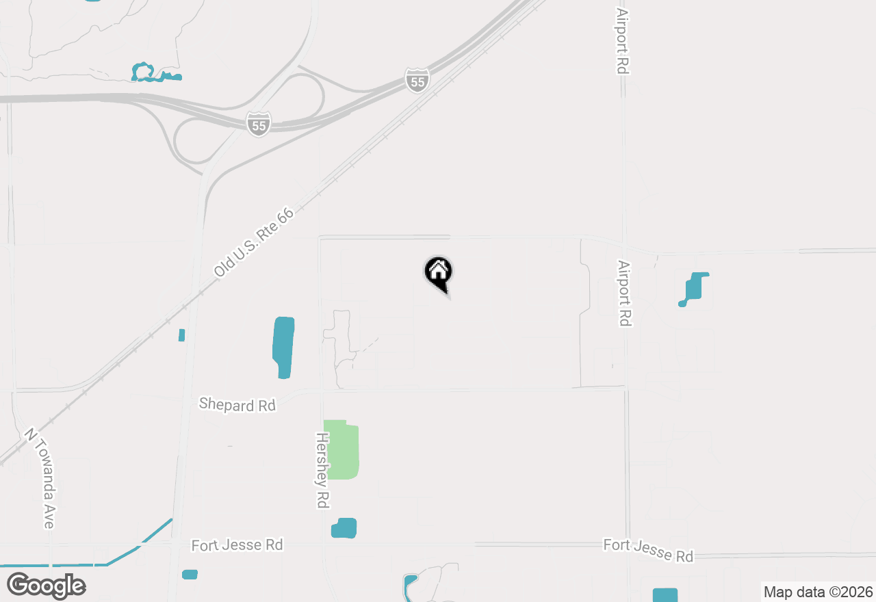 Map of 2884 Three Eagles Street, Normal, IL 61761
