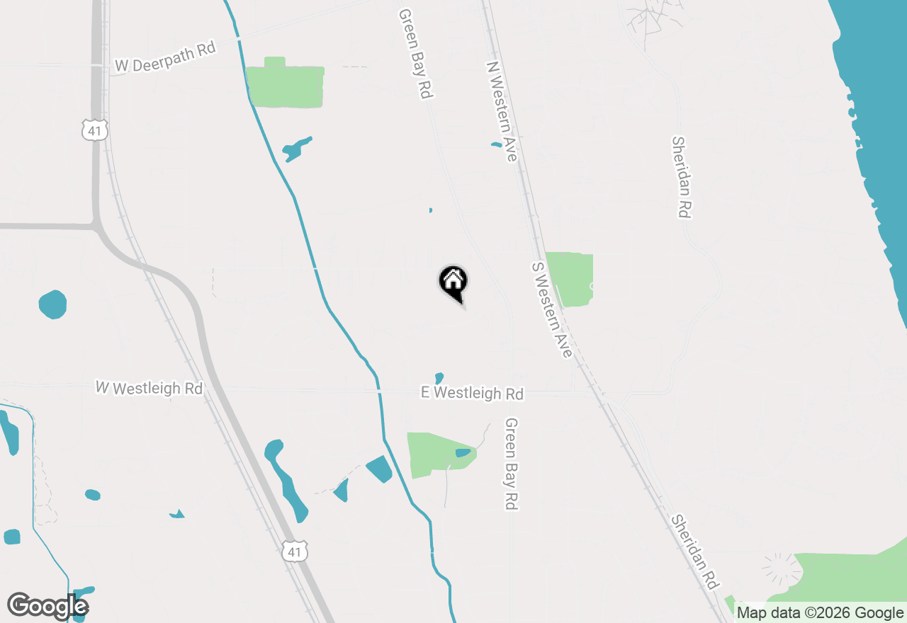 Map of 262 E Foster Place, Lake Forest, IL 60045