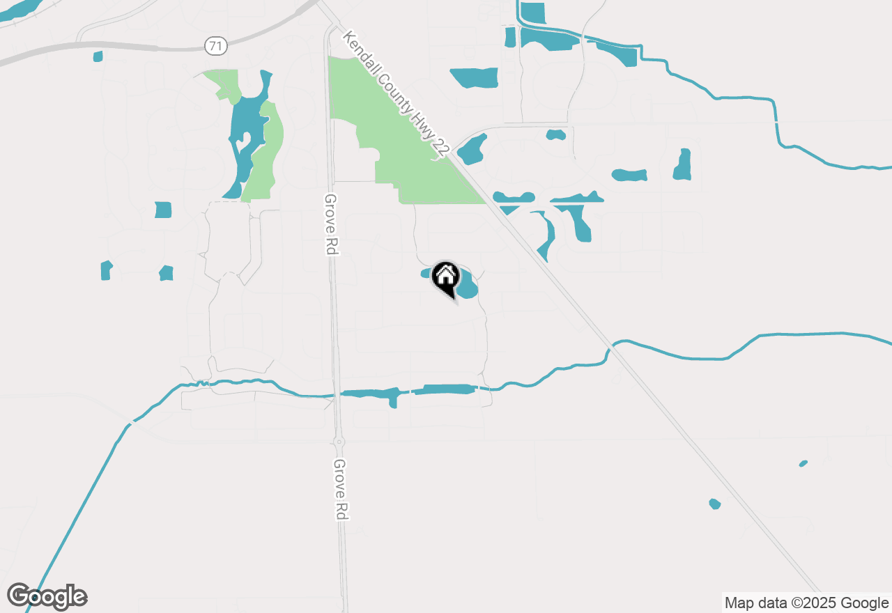 Map of 875 Claridge Drive, Oswego, IL 60543