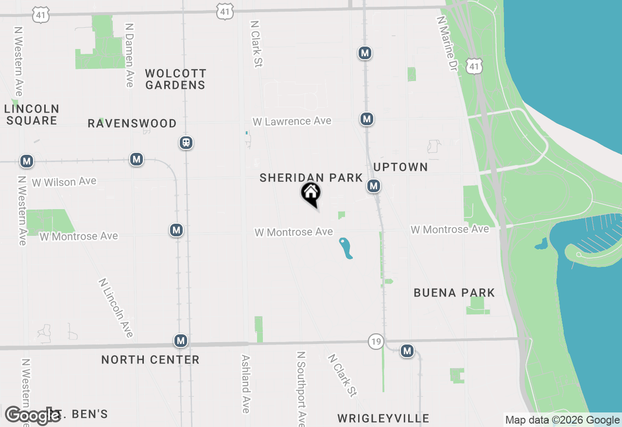 Map of 4441 N Beacon Street #2A, Chicago, IL 60640