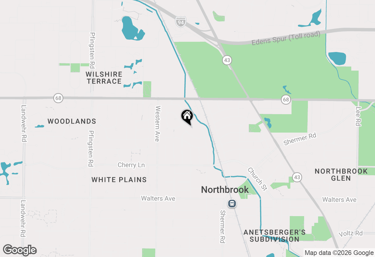 Map of 2214 Ash Lane, Northbrook, IL 60062