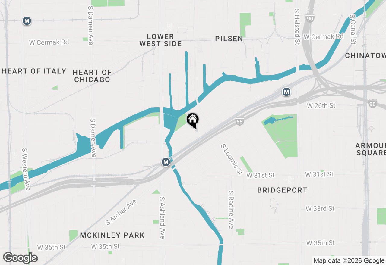 Map of 1404 W Fuller Street, Chicago, IL 60608