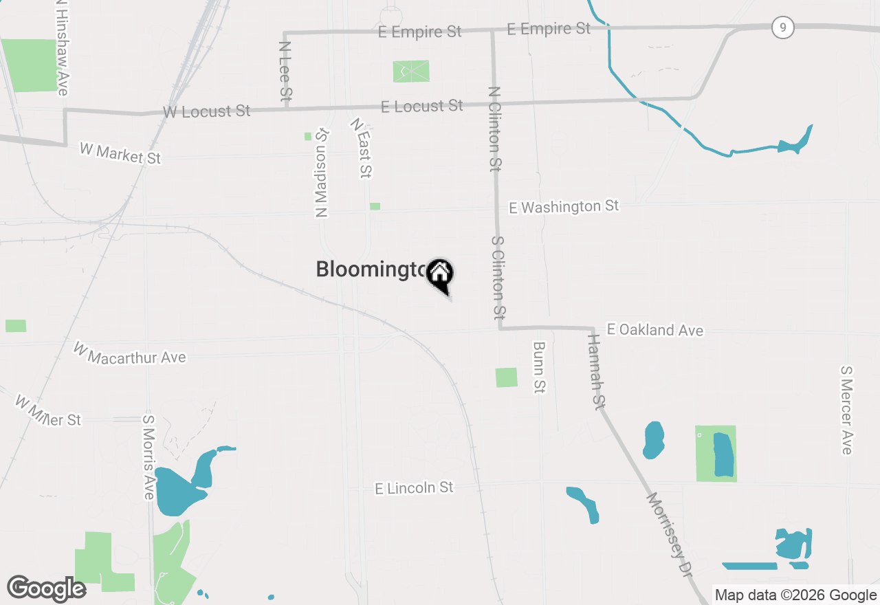 Map of 501 E Jackson Street, Bloomington, IL 61701