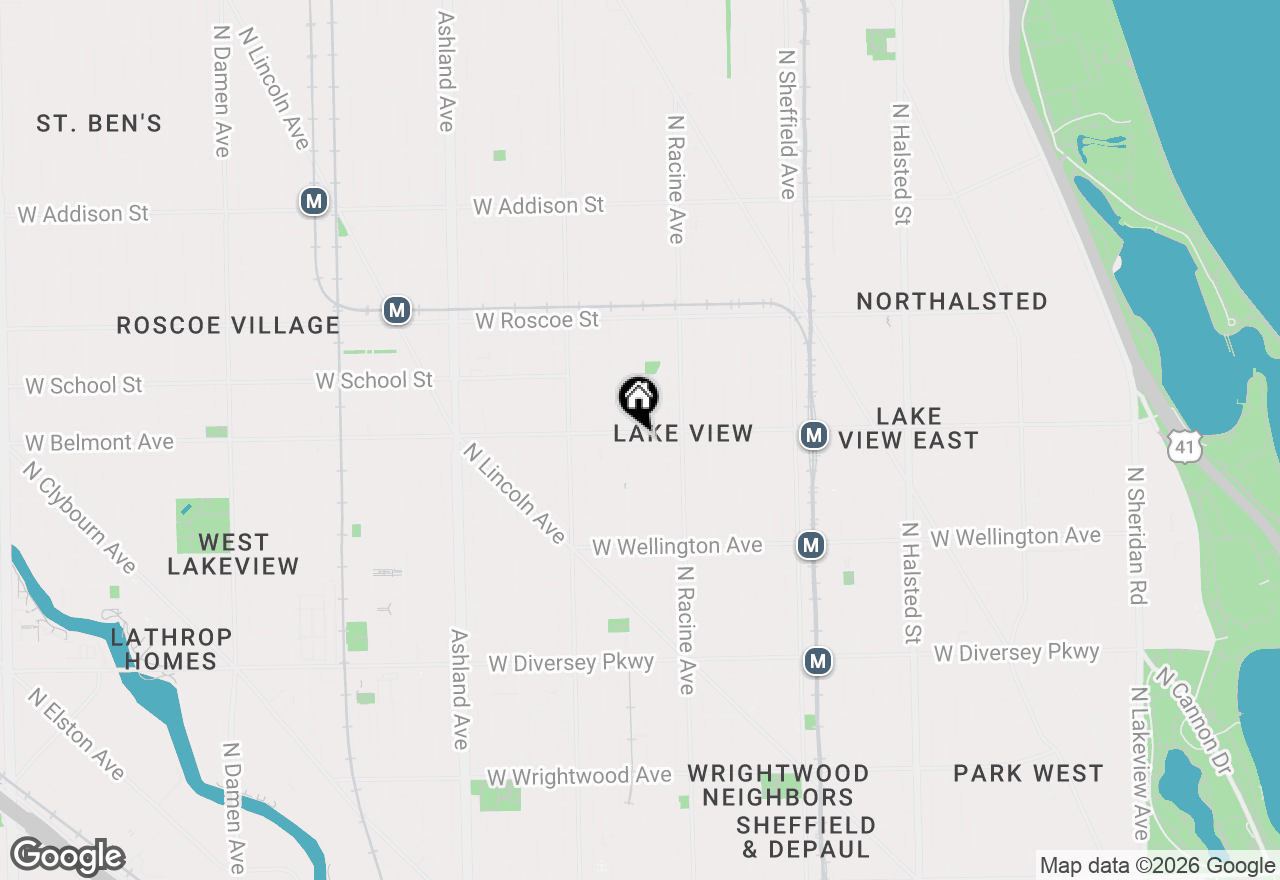 Map of 3133 N Lakewood Avenue #4C, Chicago, IL 60657