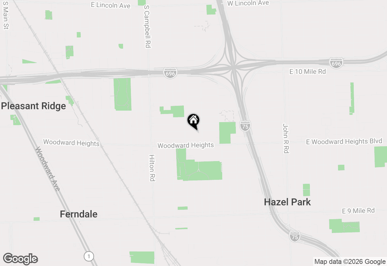 Map of 2000 Moorhouse Street, Ferndale, MI 48220