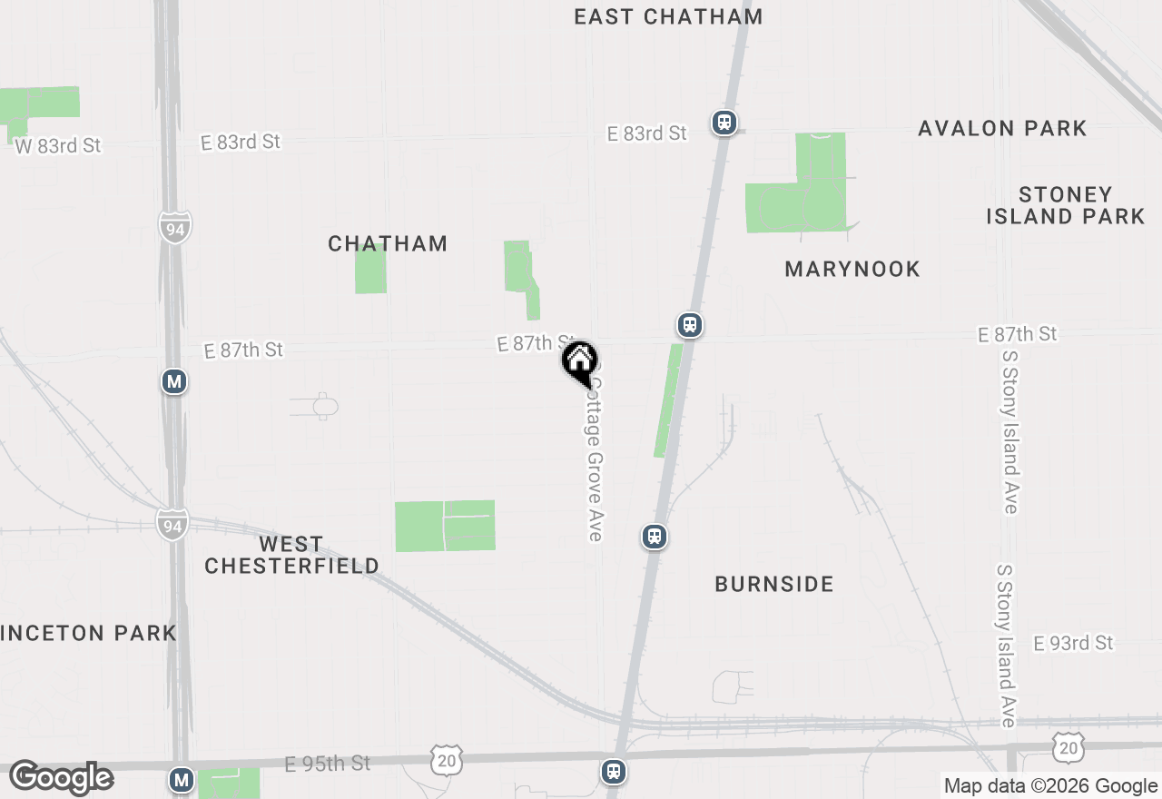 Map of 743 E 88th Street, Chicago, IL 60619