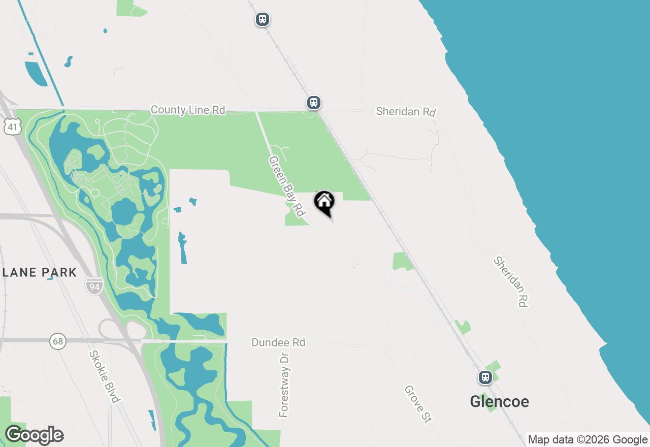 Map of 426 Forest Edge Drive, Glencoe, IL 60022