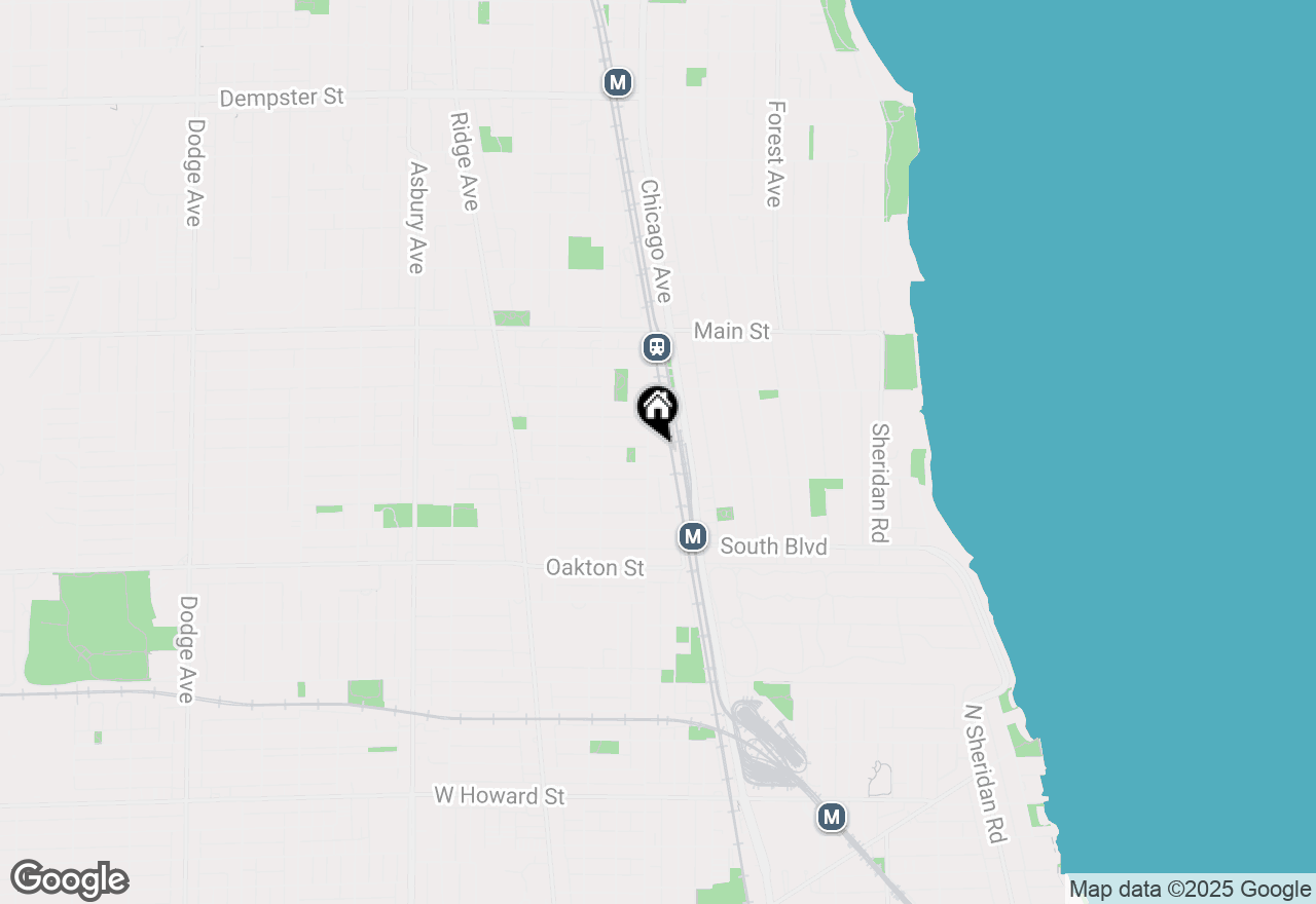 Map of 645 Custer Avenue #103, Evanston, IL 60202