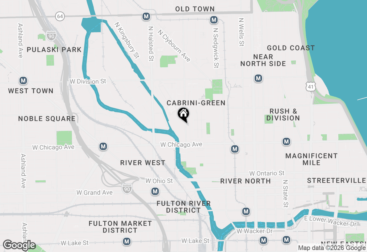 Map of 845 N Kingsbury Street #704, Chicago, IL 60610