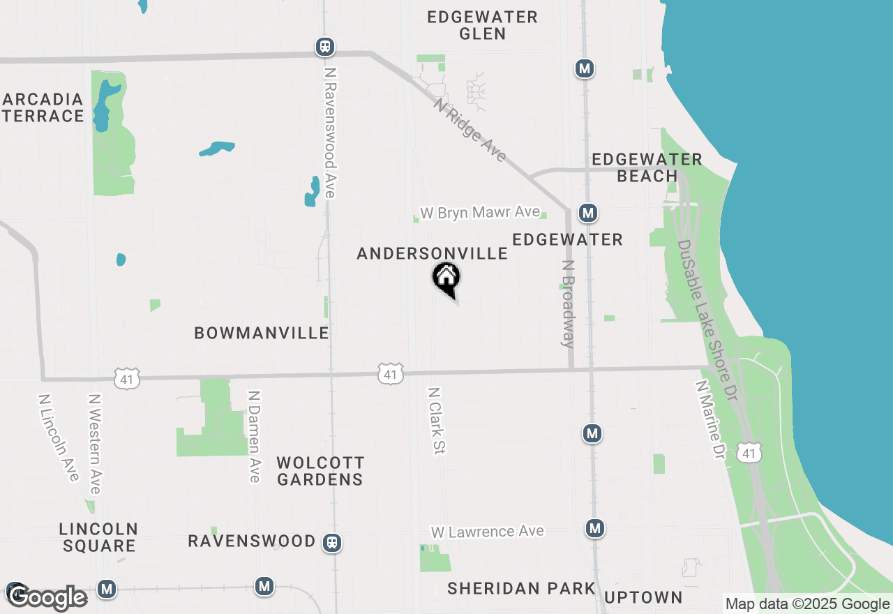 Map of 1472 W Summerdale Avenue #1RW, Chicago, IL 60640