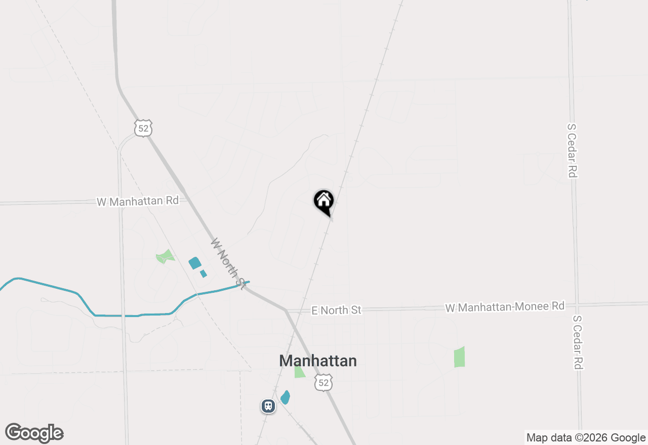 Map of 25239 S Colligan Street, Manhattan, IL 60442