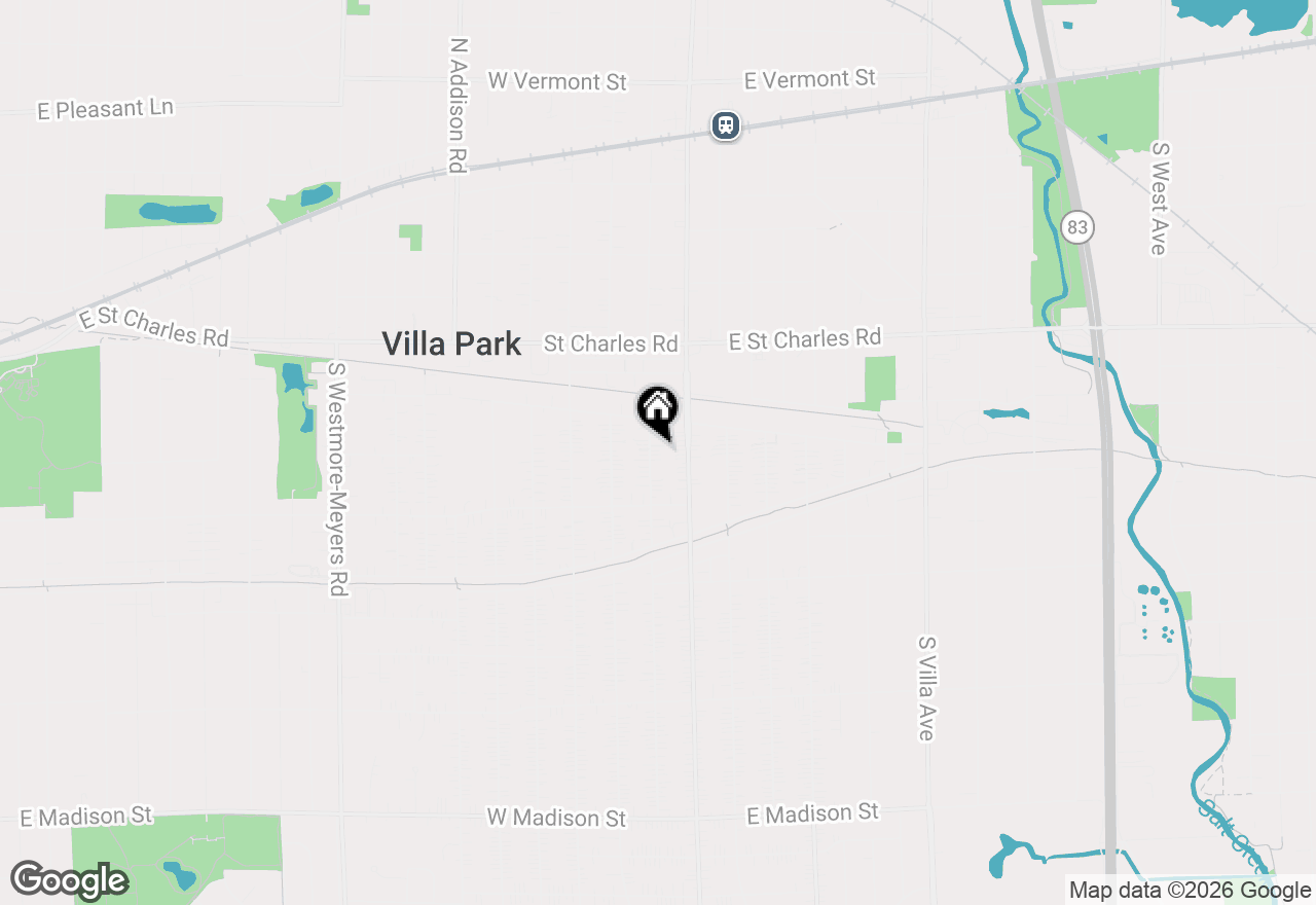 Map of 127 S Princeton Avenue, Villa Park, IL 60181