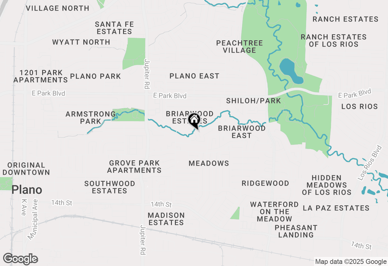 Map of 2001 Briarcreek Lane, Plano, TX 75074