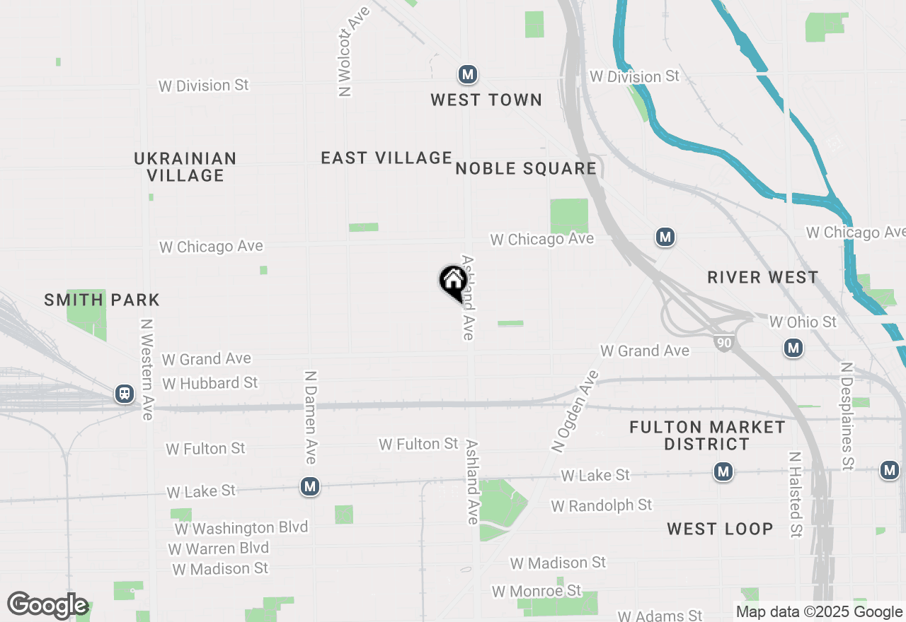 Map of 1622 W Ontario Street #1E, Chicago, IL 60622