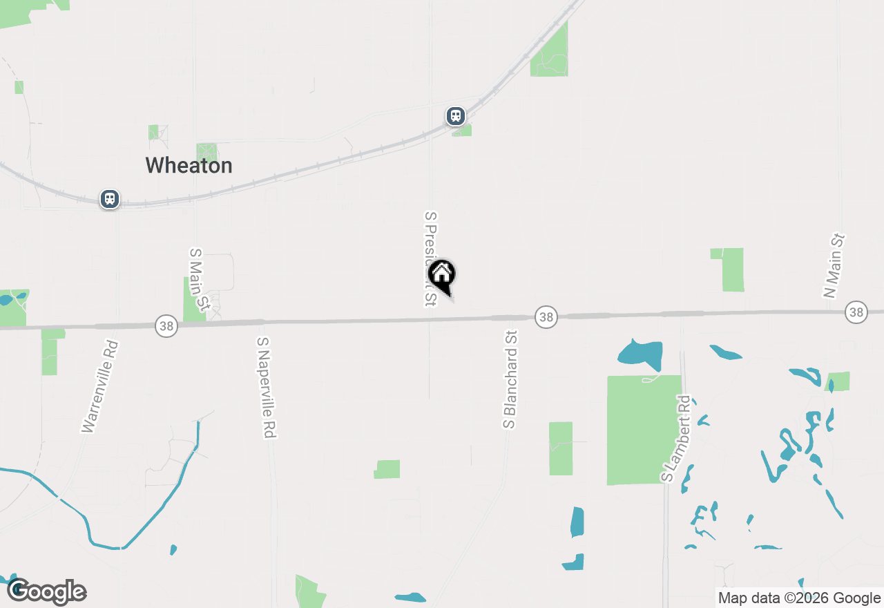 Map of 1010 E Evergreen Street, Wheaton, IL 60187