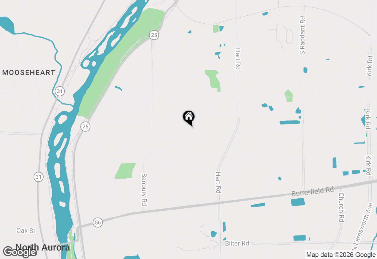 Map of 616 Pinehurst Drive, North Aurora, IL 60542