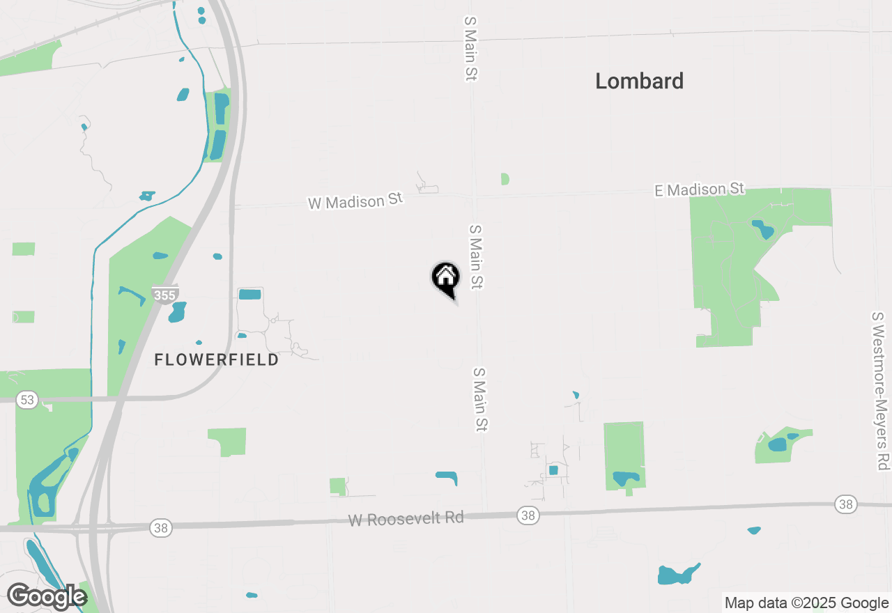 Map of 42 W Taylor Road, Lombard, IL 60148