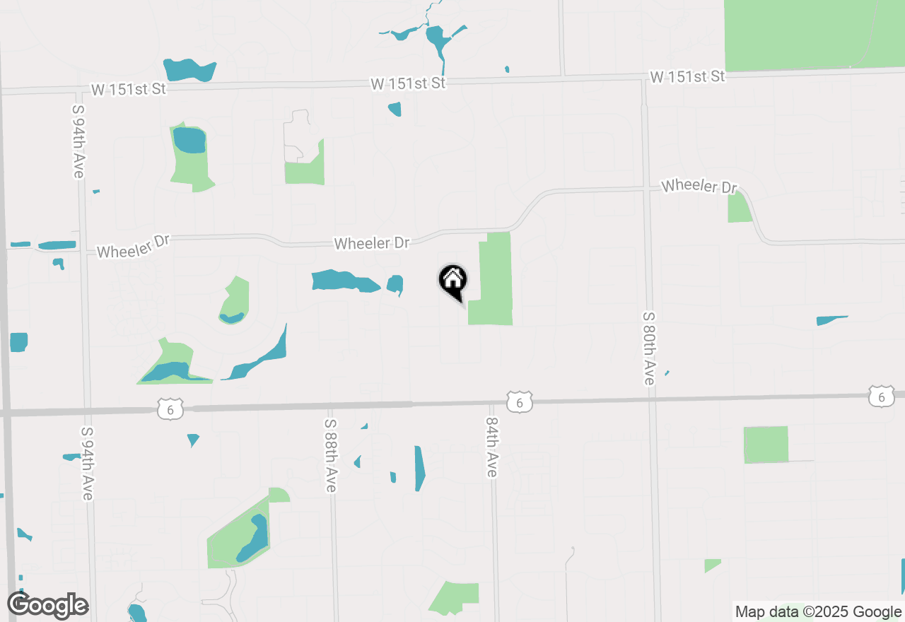 Map of 15636 Chapel Hill Road, Orland Park, IL 60462