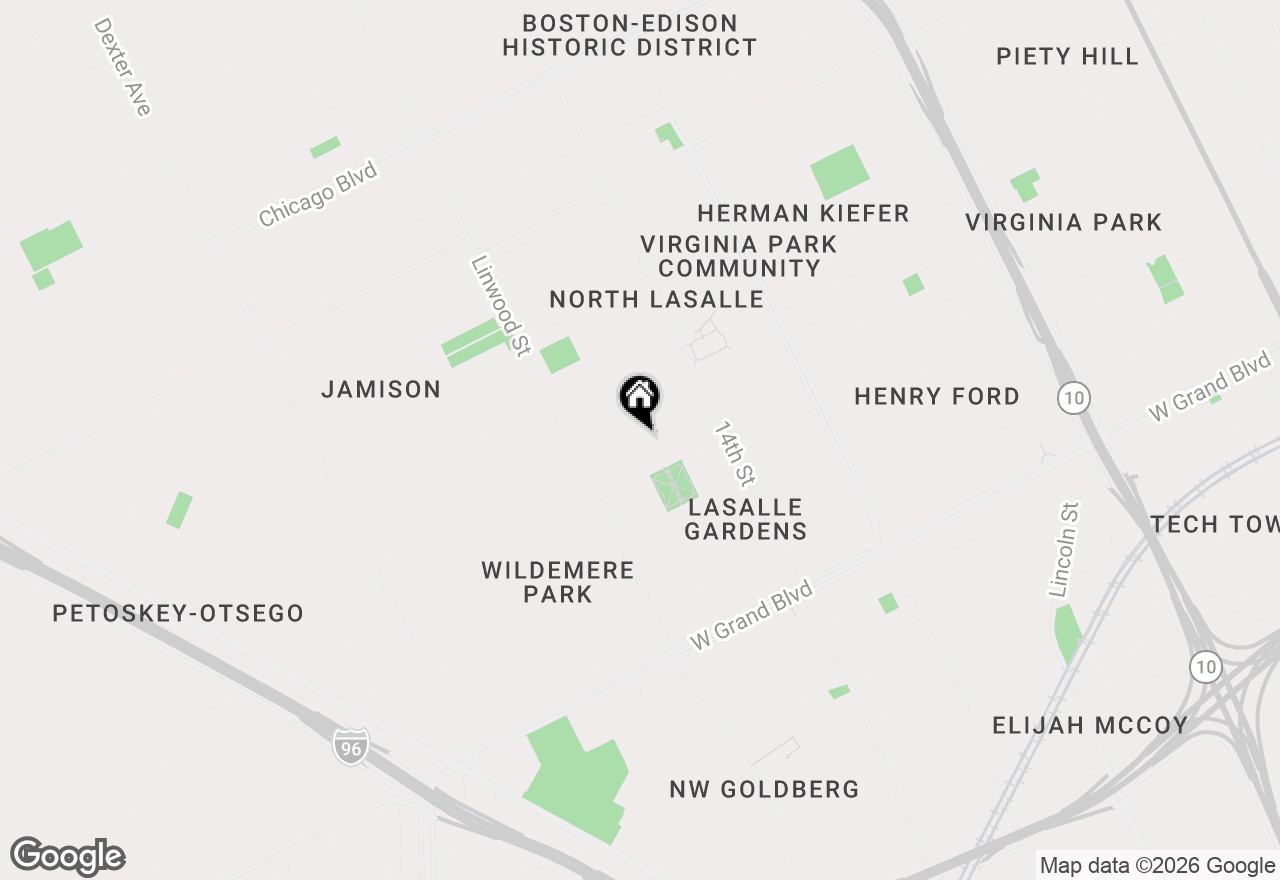 Map of 8177 La Salle Boulevard, Detroit, MI 48206