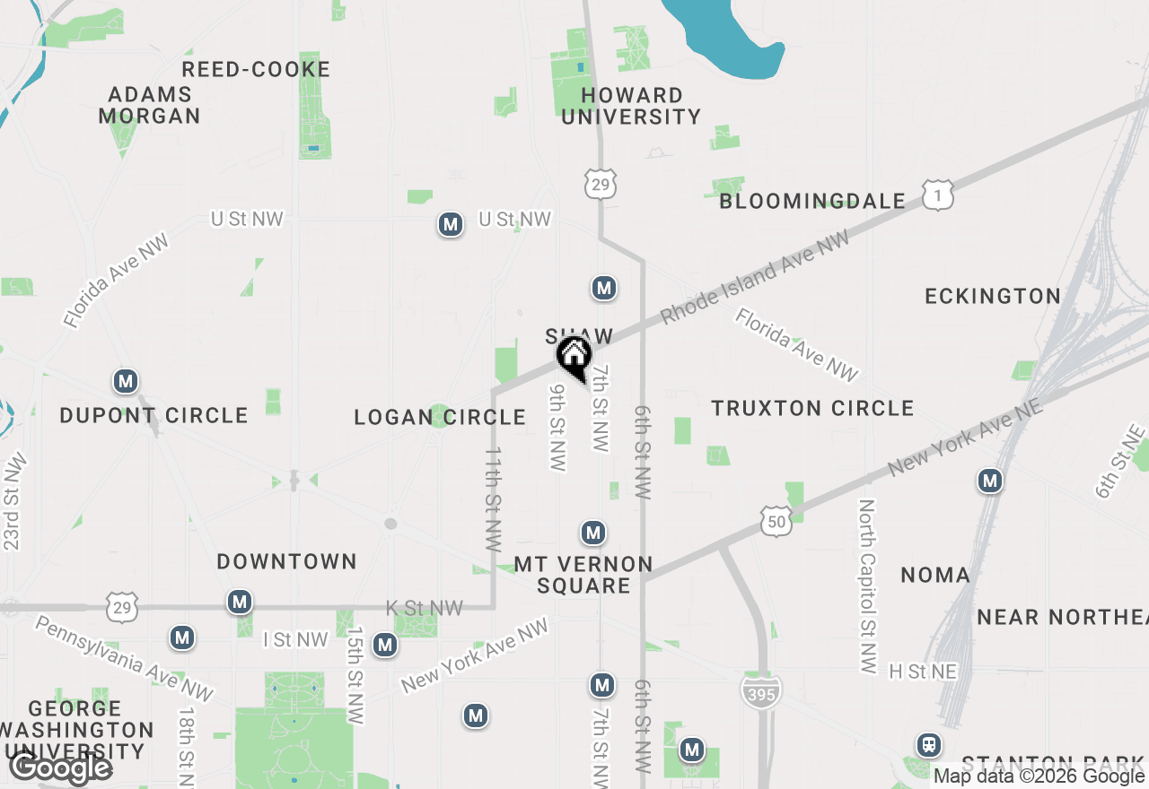 Map of 1534 8th Street Nw #B, Washington, DC 20001