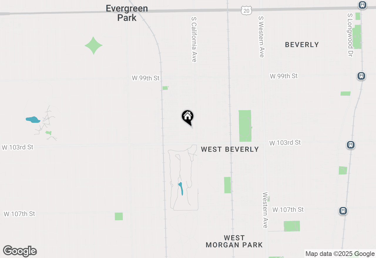 Map of 2821 W 102nd Street, Evergreen Park, IL 60805