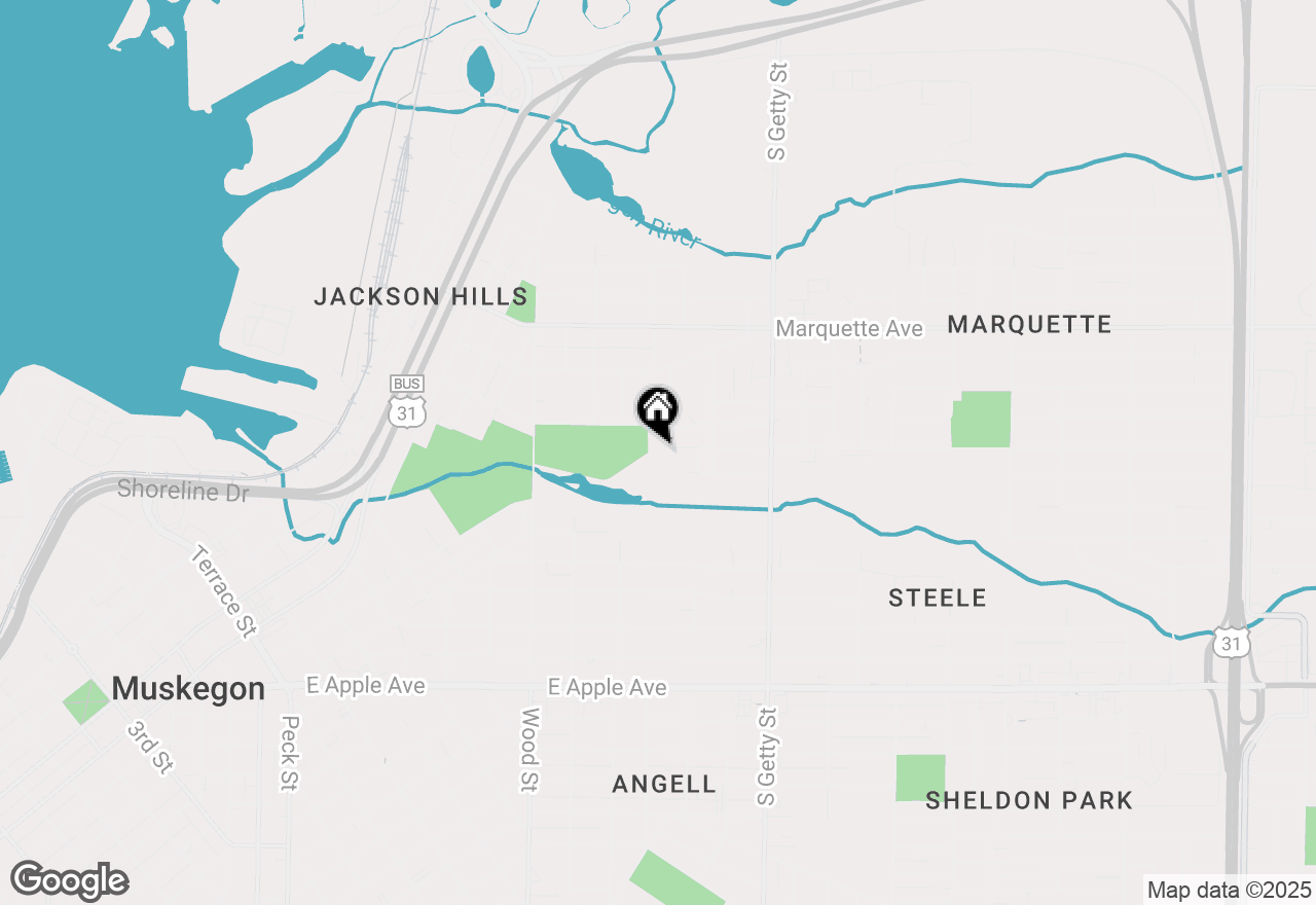 Map of 603 Wesley Avenue, Muskegon, MI 49442