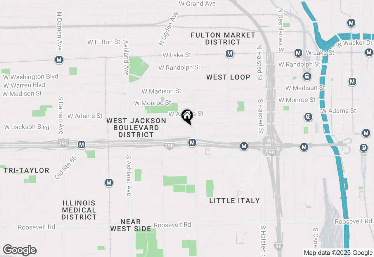 Map of 1227 W Jackson Boulevard #1, Chicago, IL 60607