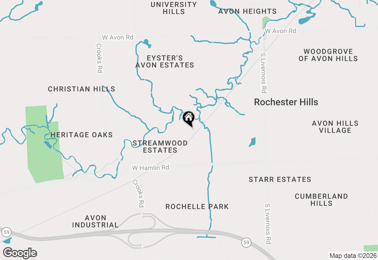 Map of 1567 Streamwood Court #55, Rochester Hills, MI 48309