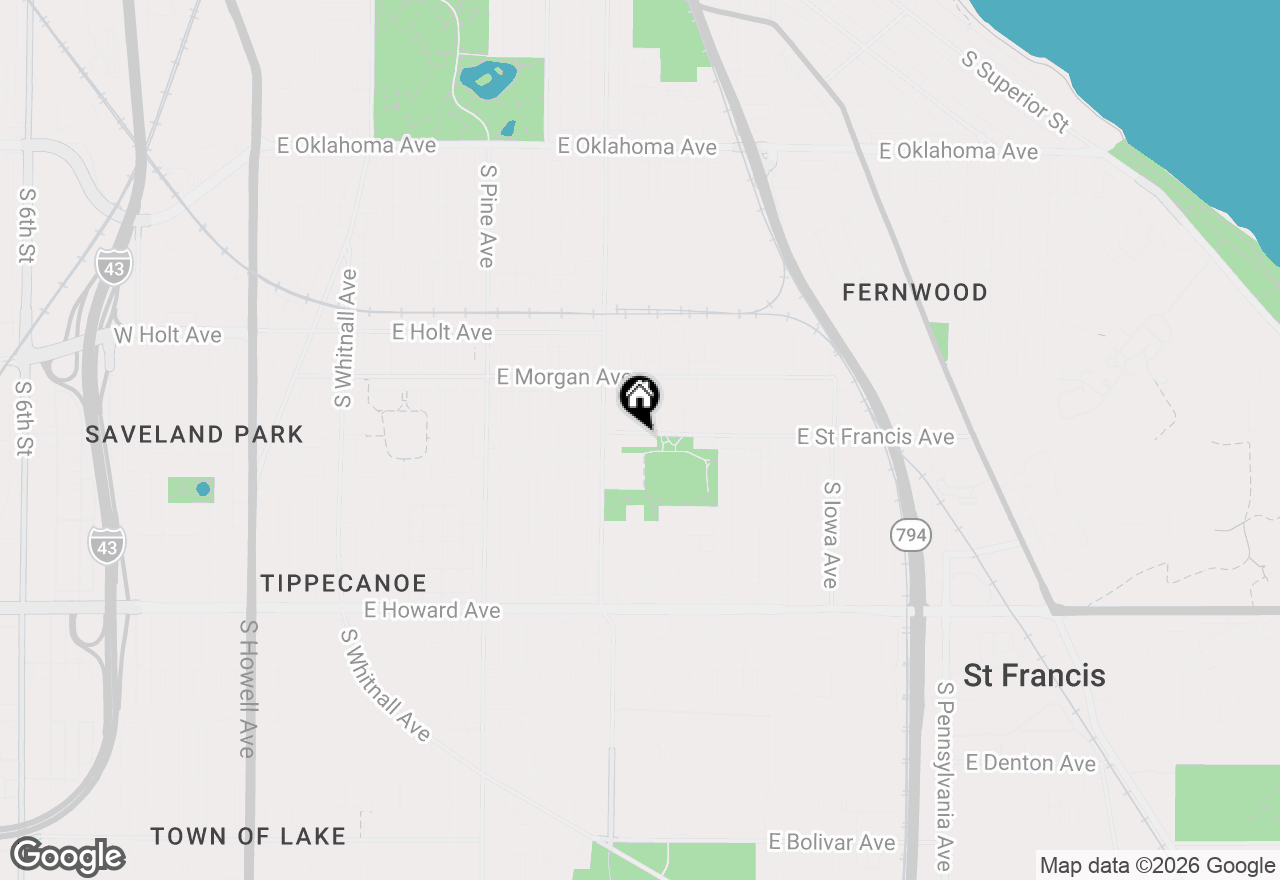 Map of 1309 E Warnimont Ave, Milwaukee, WI 53207