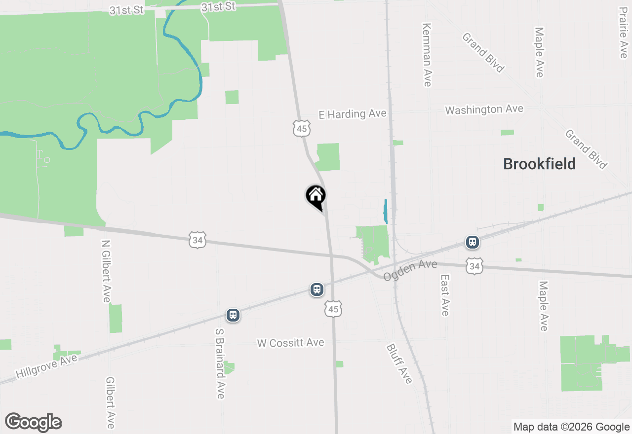 Map of 14 Elmwood Avenue, La Grange Park, IL 60526