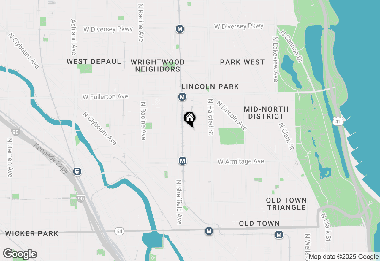 Map of 915 W Webster Avenue, Chicago, IL 60614