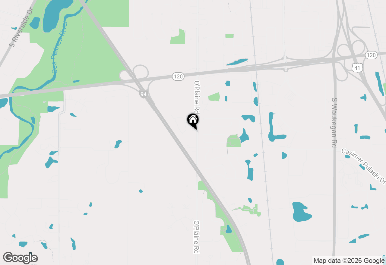 Map of 1102 S Oplaine Road, Gurnee, IL 60031
