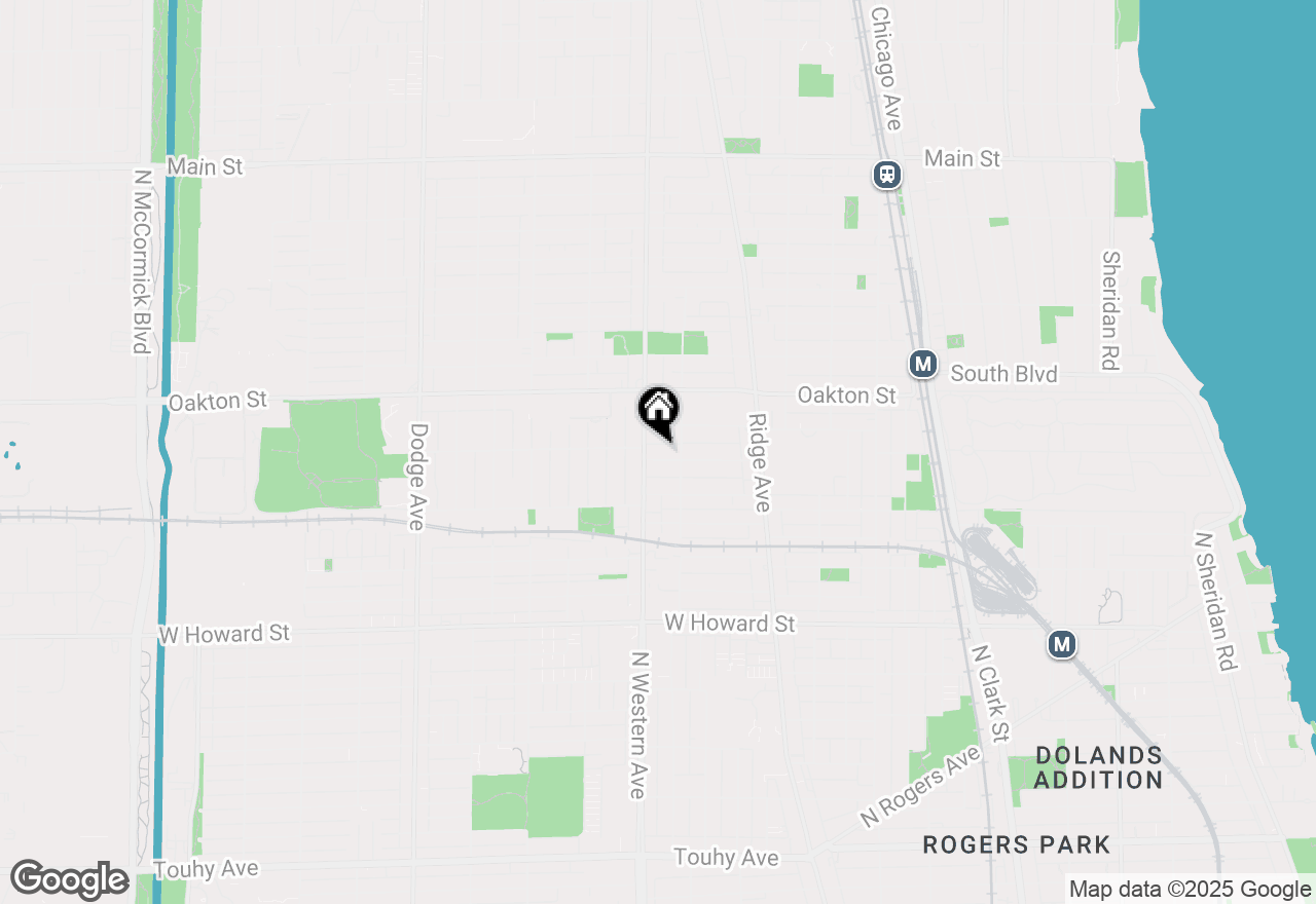 Map of 1217 Hull Terrace #2A, Evanston, IL 60202