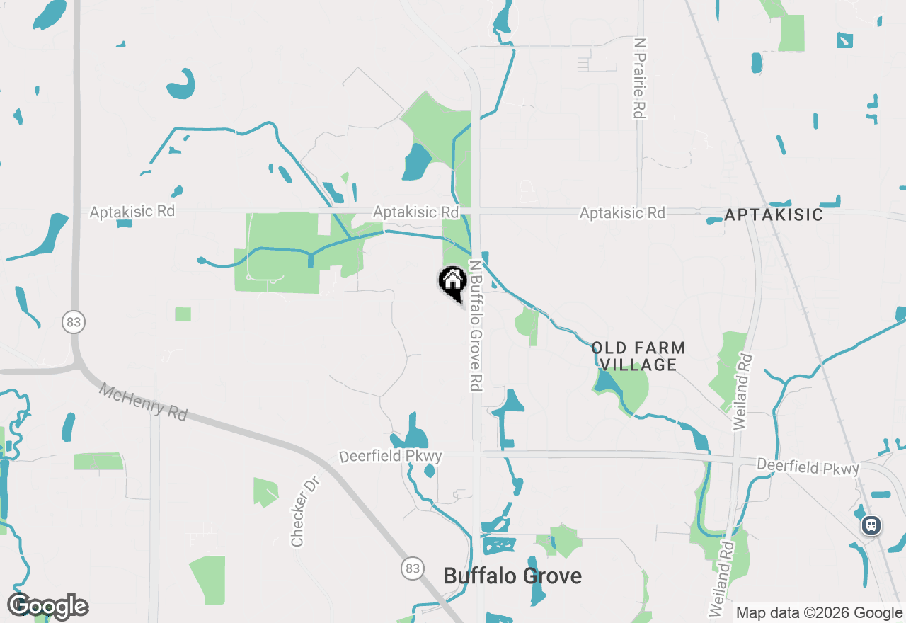 Map of 405 Caren Drive, Buffalo Grove, IL 60089