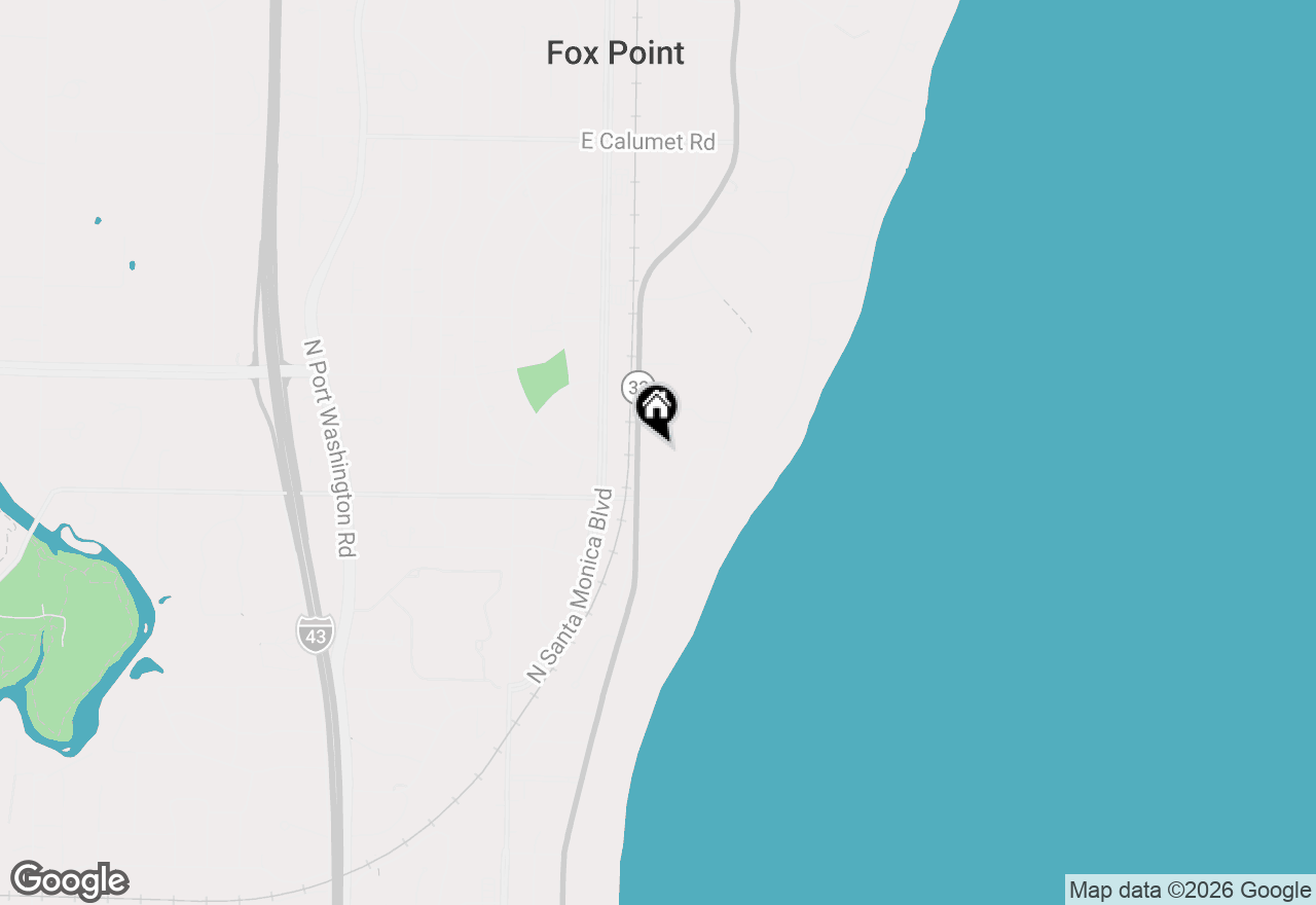 Map of 7030 N Lake Dr, Fox Point, WI 53217
