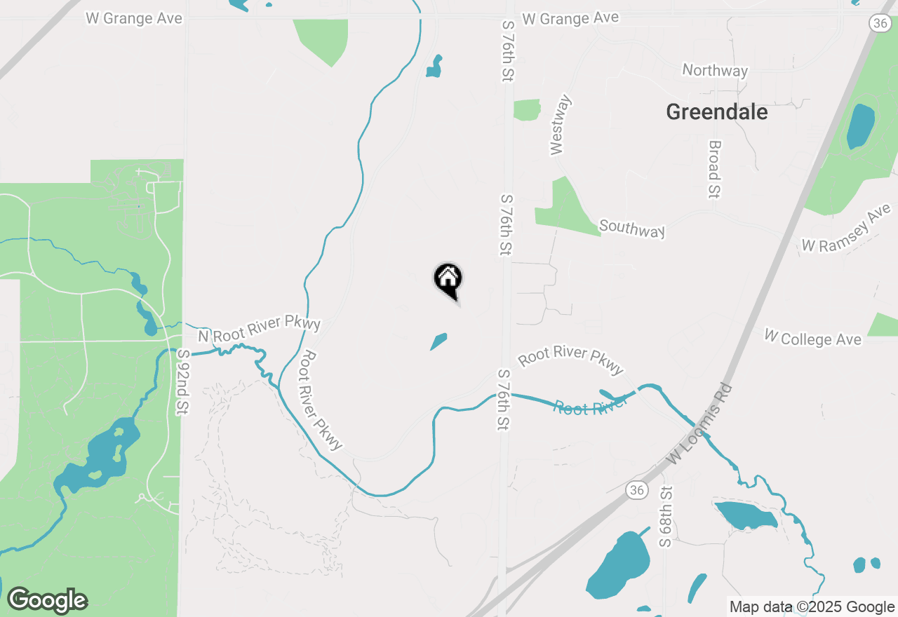 Map of 8201 Fairmont Ln, Greendale, WI 53129