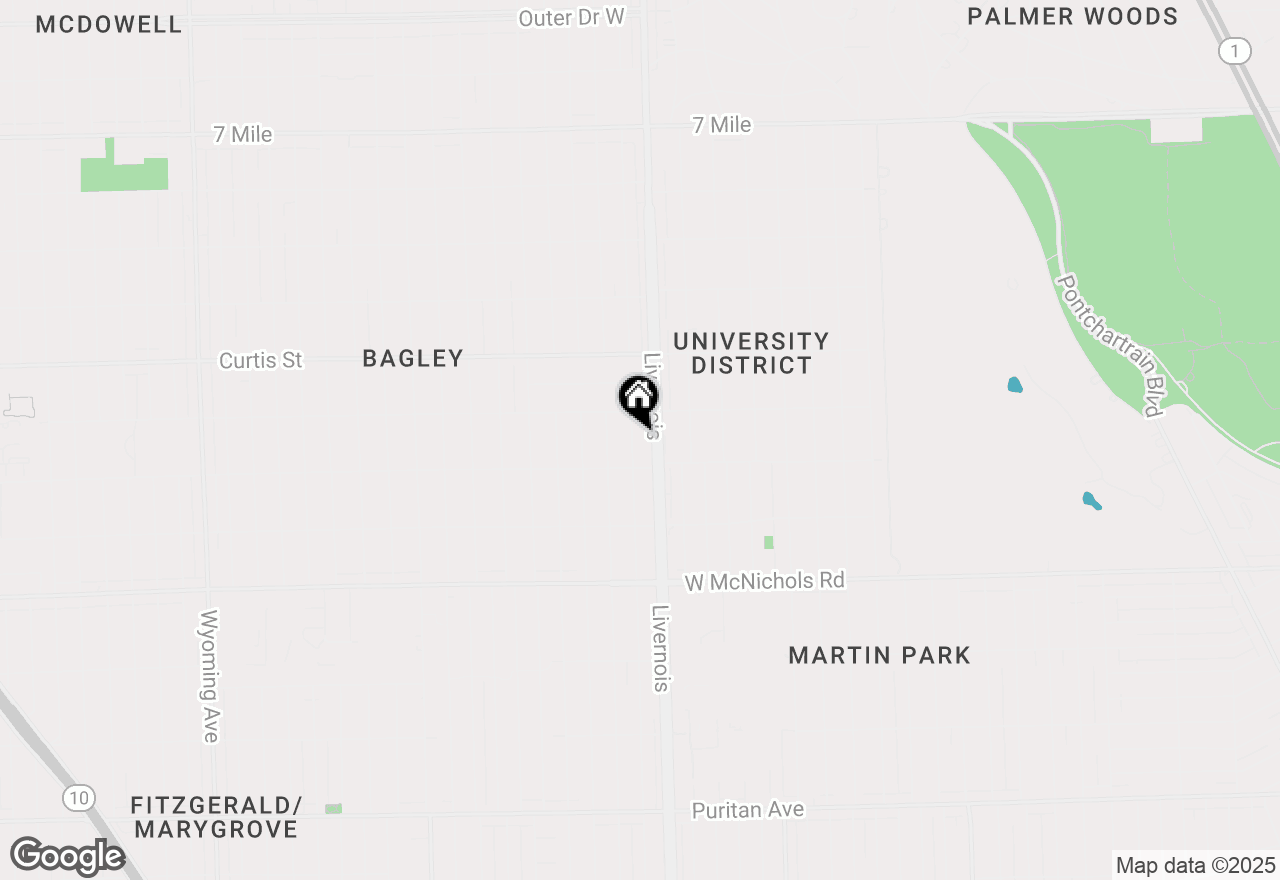 Map of 17560 Stoepel Street, Detroit, MI 48221